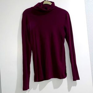 Maroon/Burgundy Jcrew Cotton Turtleneck